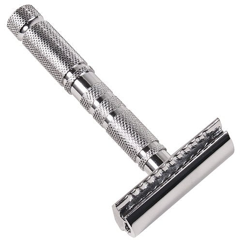 Parker Safety Razor, 4 Piece Travel Safety Razor & Leather Case